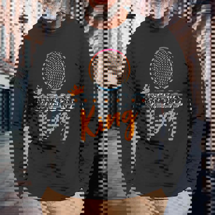 Disco King Espejo Ball Old School Retrointage Disco Dj Top Camiseta de manga larga Regalos para ancianos
