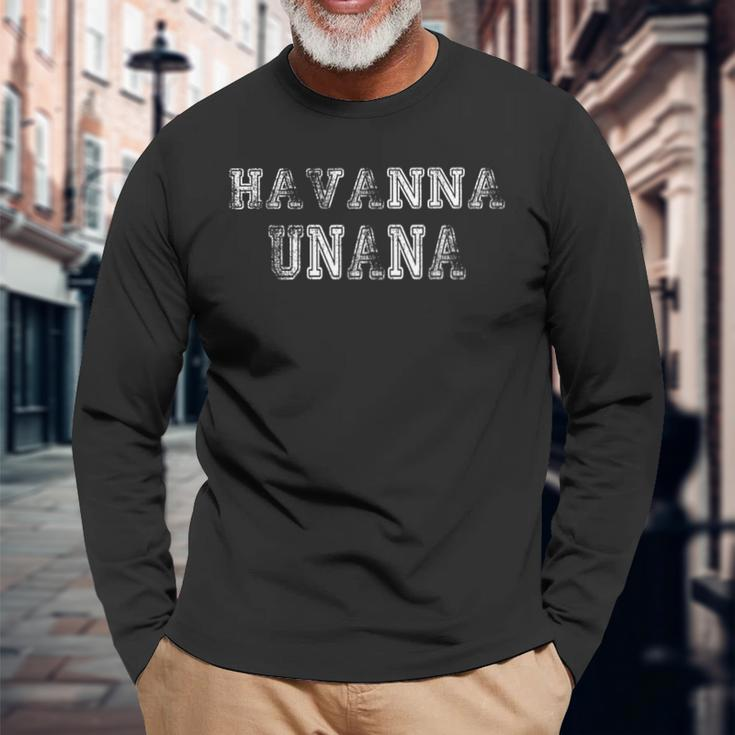 Distressed Havana Cuba Singing Long Sleeve T-Shirt Gifts for Old Men