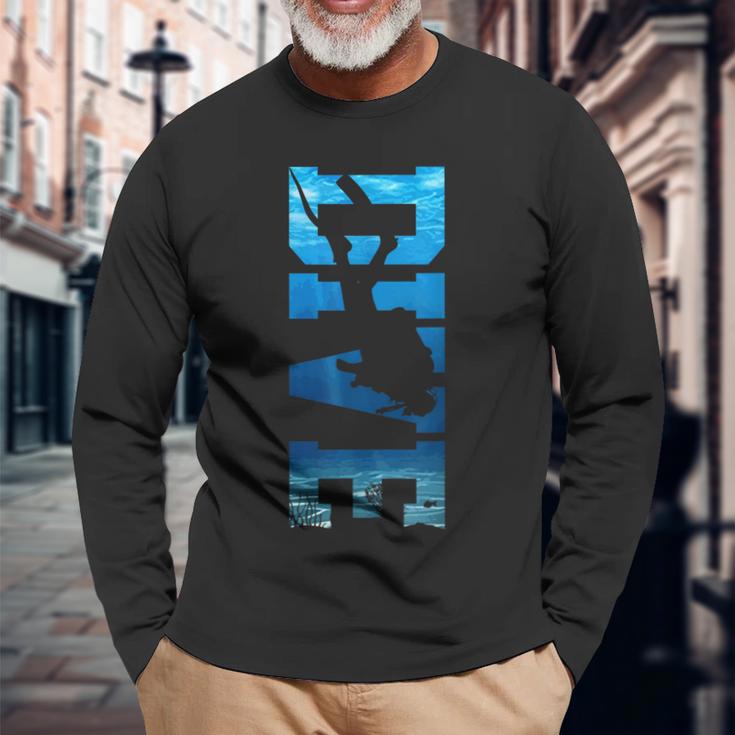 Diver Diving Langarmshirts Geschenke für alte Männer