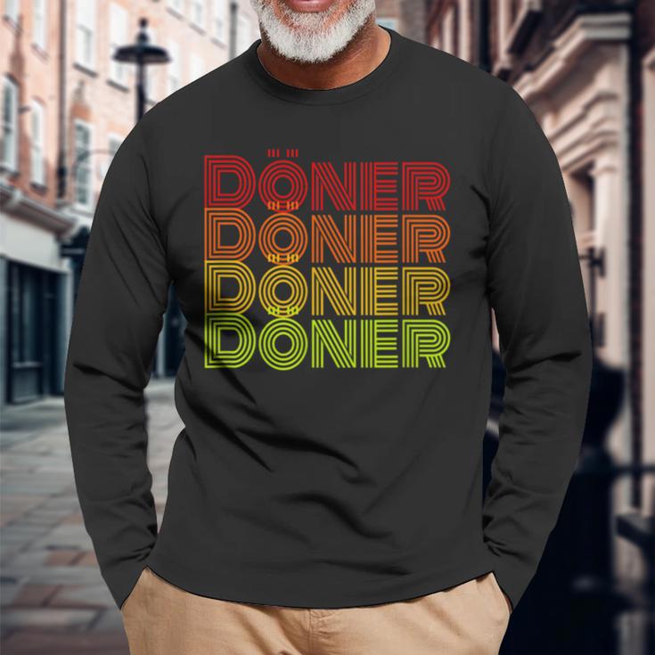 Doner Kebab Retro Langarmshirts Geschenke für alte Männer