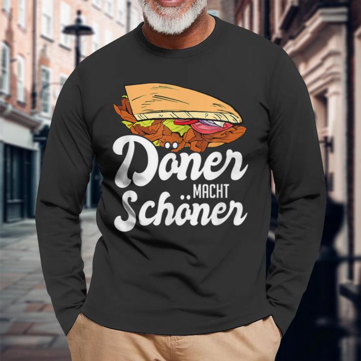 Doner Macht Schönen Kebap Saying Black S Langarmshirts Geschenke für alte Männer