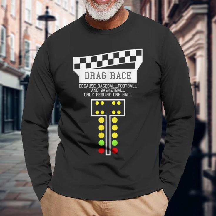 Drag Racing Christmas Tree Racing Horsepower Long Sleeve T-Shirt Gifts for Old Men