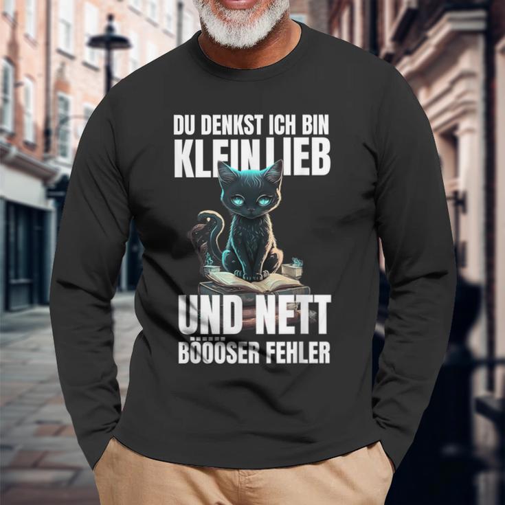 Du Denkst Ich Bin Klein Lieb Und Nett Evil Fehler Langarmshirts Geschenke für alte Männer