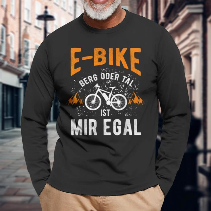 E-Bike Bicycle E Bike Electric Bicycle Man Slogan Langarmshirts Geschenke für alte Männer