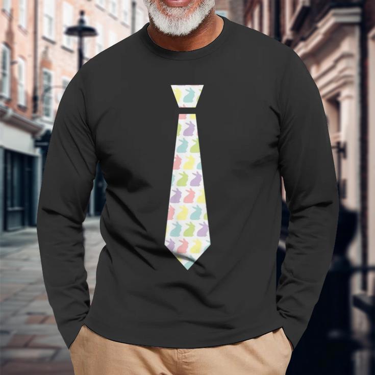 Easter Bunny Tie Happy Easter Boys Langarmshirts Geschenke für alte Männer