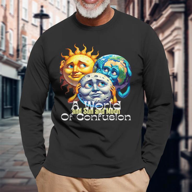 Eclipse 2024 Hilarious Take On The Eclipse Alignment Long Sleeve T-Shirt Gifts for Old Men