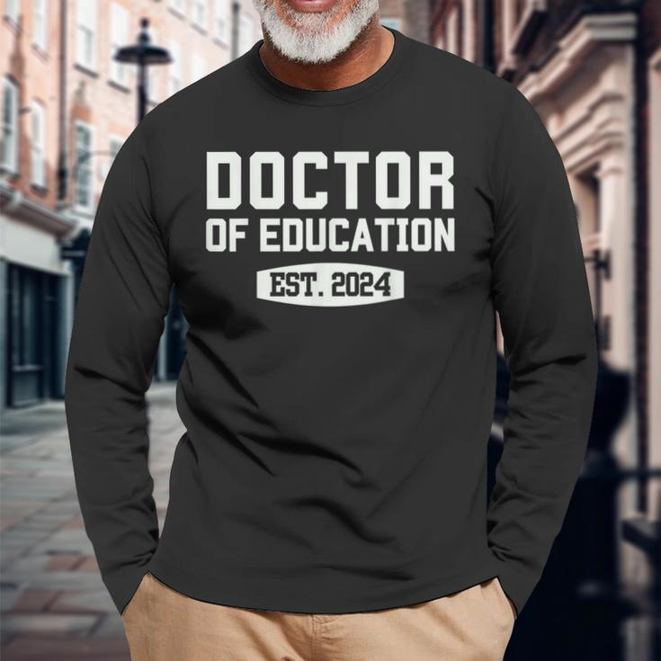 Edd Doctor Of Education Est 2024 Graduation Class Of 2024 Long Sleeve T-Shirt Gifts for Old Men