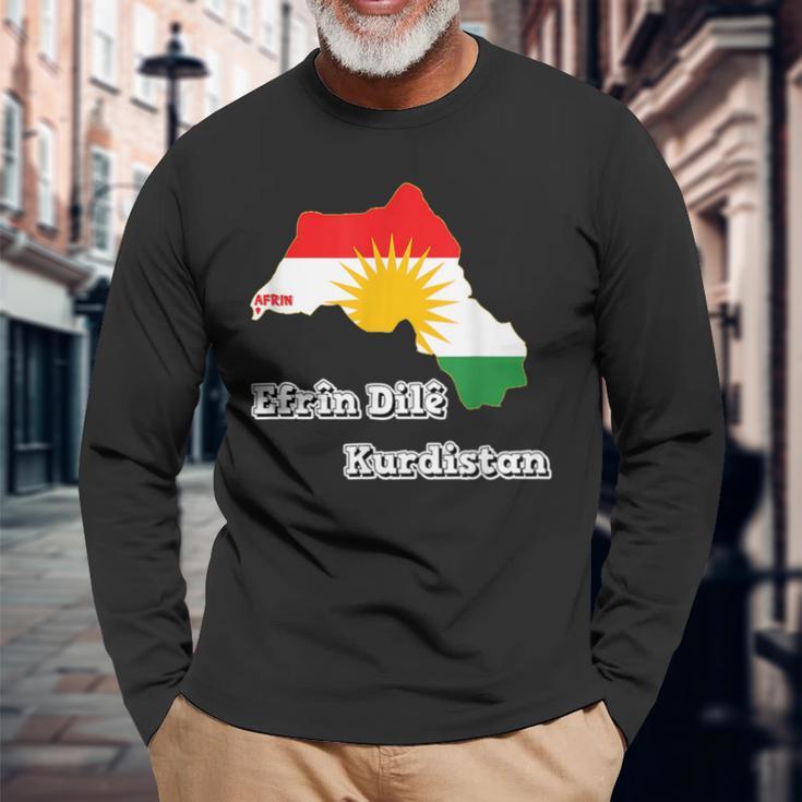 Efrin Dile Kurdistane Langarmshirts Geschenke für alte Männer