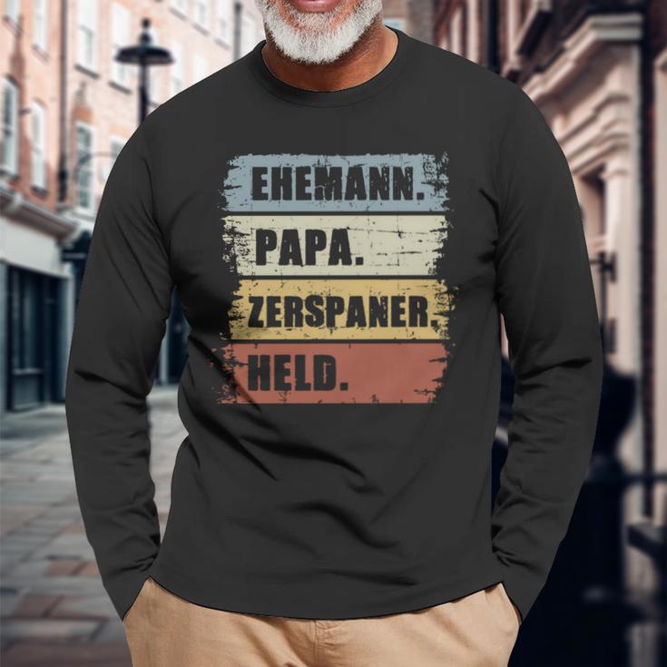 Ehemann Papa Zerspaner Held Zerspanungsmechanikeratertag Langarmshirts Geschenke für alte Männer