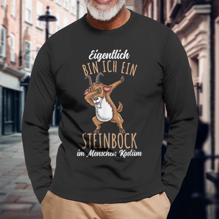 Eigentlich Bin Ich Ein Steinbock Kostüm Langarmshirts Geschenke für alte Männer