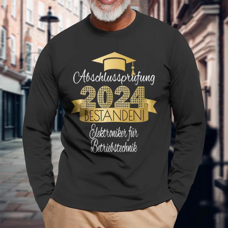 Elektroniker Betriebstechnik I Prüfung Bestanden Ausgelernt German Langarmshirts Geschenke für alte Männer