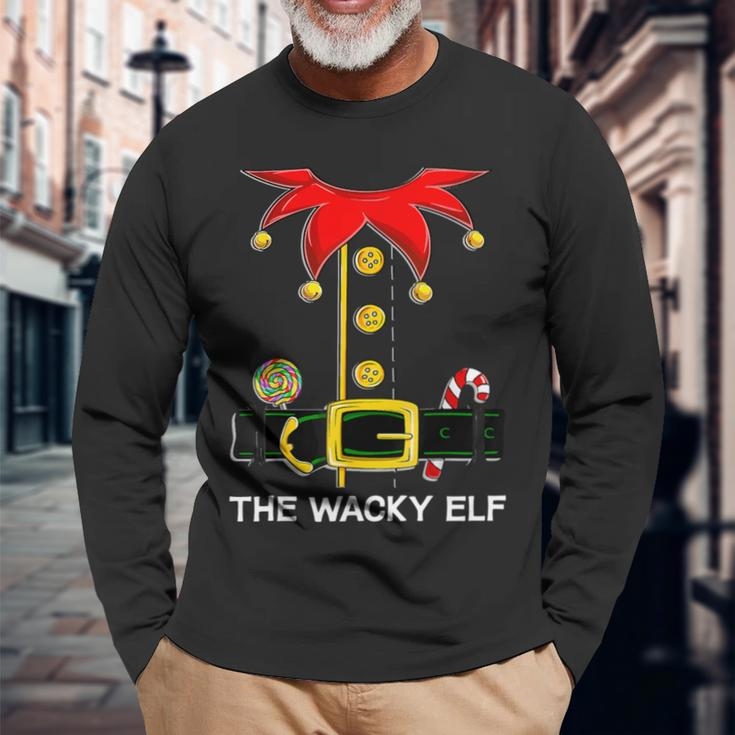 Elf Group Family Matching The Wacky Elf Christmas Long Sleeve T-Shirt Gifts for Old Men