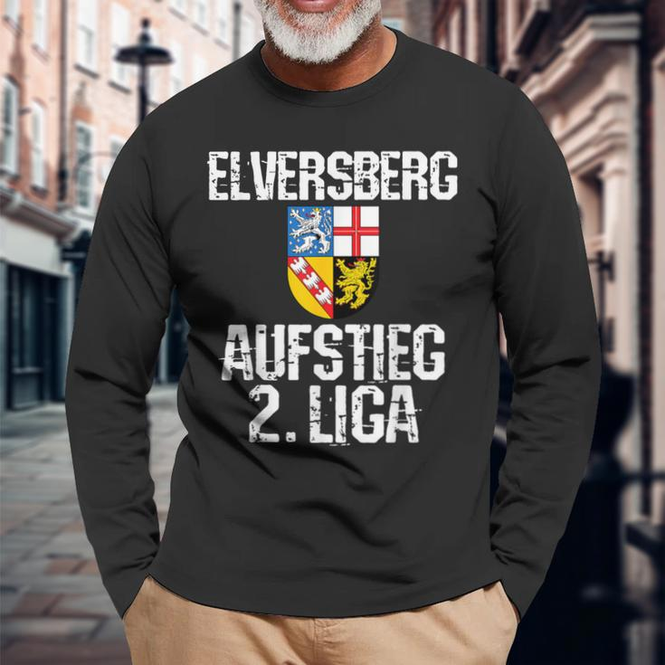 Elversberg Saarland Sve 07 Fan 2 League Aufsteigung 2023 Football Langarmshirts Geschenke für alte Männer