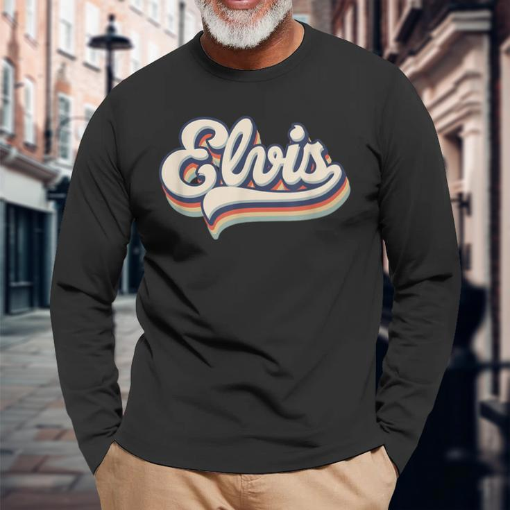 Elvis Name Nickname Alias 70S 80S Retro Long Sleeve T-Shirt Gifts for Old Men