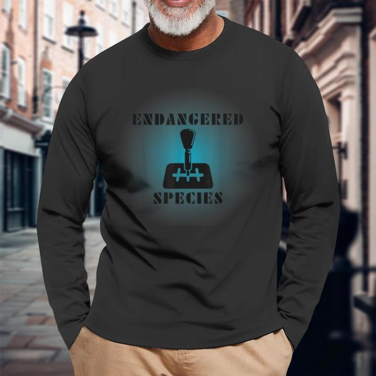 Endangered Species Stick Shift Manual Car Life Off Road 4X4 Long Sleeve T-Shirt Gifts for Old Men