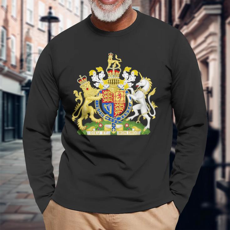 England Crest Flag Souvenir London Langarmshirts Geschenke für alte Männer