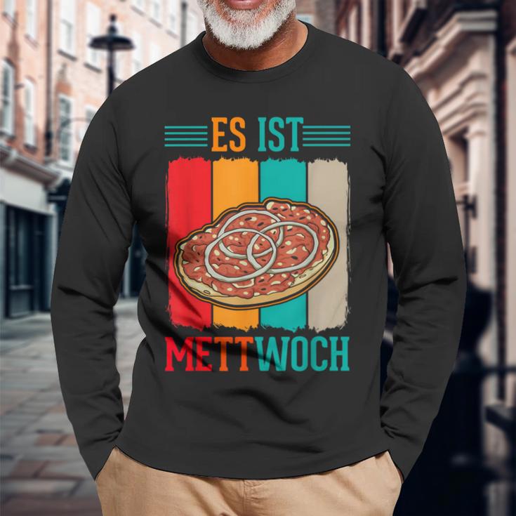 Es Ist Mettwoch Mett Mettigel Mett Brunchen S Langarmshirts Geschenke für alte Männer