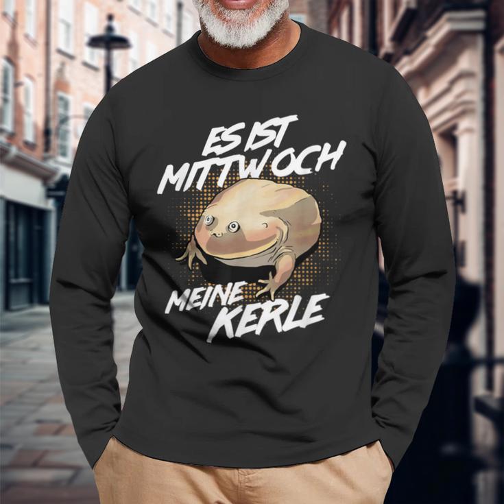 Es Ist Mittwoch Meine Kerle Wednesch Frog Meme S Langarmshirts Geschenke für alte Männer