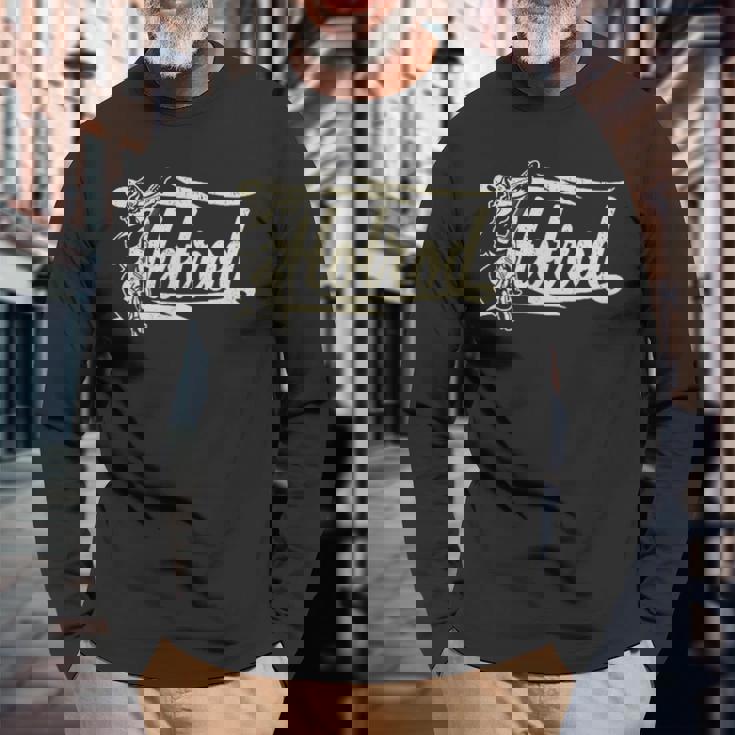 Estilo Retrointage Hotrod Rockabilly Diseño Envejecido Camiseta de manga larga Regalos para ancianos