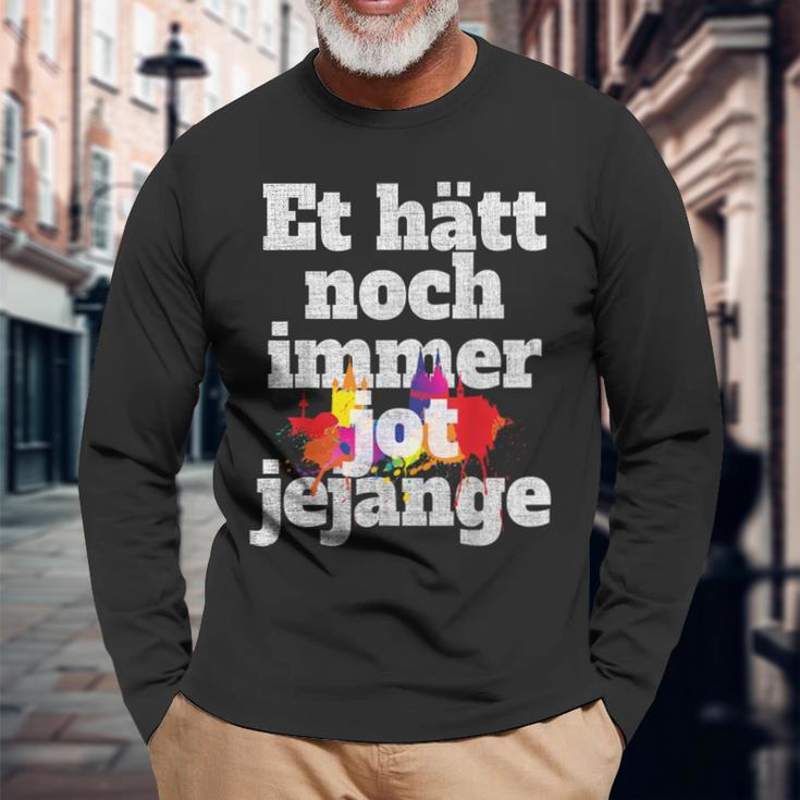 Et Hätt Noch Immer Jot Jejange Kölner Karneval Langarmshirts, Grundgesetz Motiv Geschenke für alte Männer