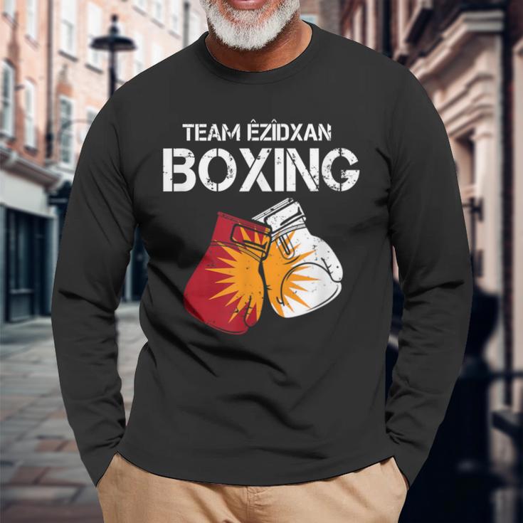 Exidxan Ezidi Yezidi Flag Langarmshirts Geschenke für alte Männer