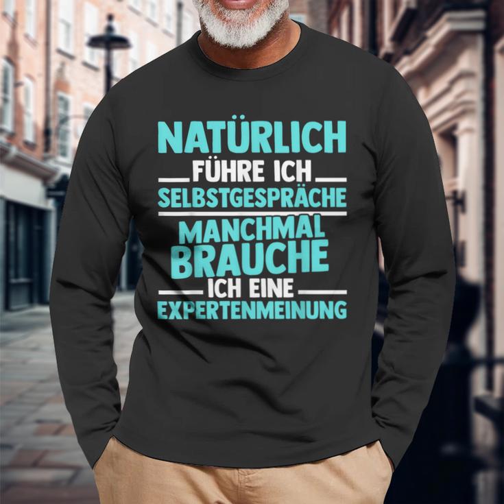 Experte Natürlich Führre Ich Selbstpräche S Langarmshirts Geschenke für alte Männer