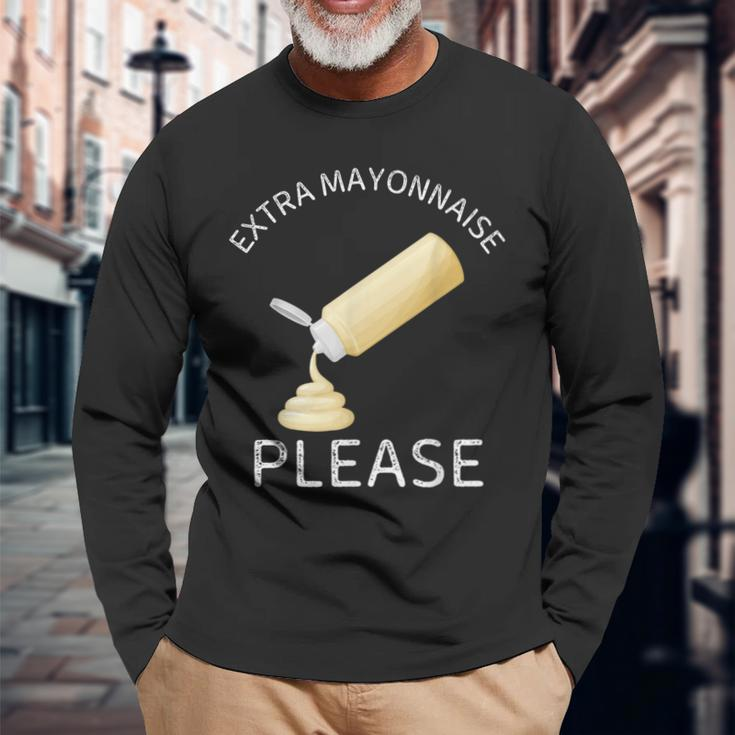 Extra Mayonnaise Please Vintage Food Lover Long Sleeve T-Shirt Gifts for Old Men