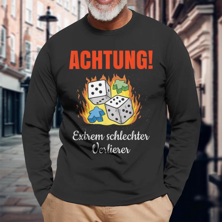 Extrem Schlechter Verlierer As A Board Game S Langarmshirts Geschenke für alte Männer