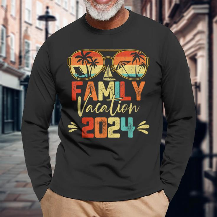 Family Vacation 2024 Beach Matching Summer Vacation Long Sleeve T-Shirt Gifts for Old Men