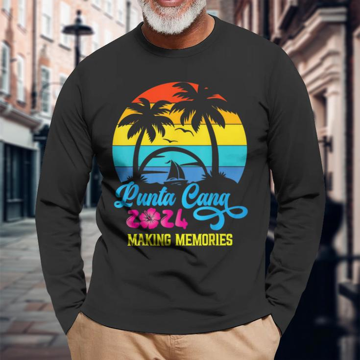 Family Vacation 2024 Dominican Republic Punta Cana Vacation Long Sleeve T-Shirt Gifts for Old Men