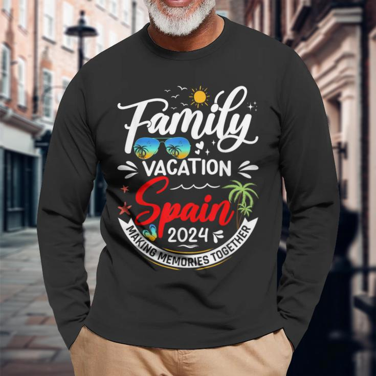 Family Vacation Spain 2024 Matching Vacation 2024 Long Sleeve T-Shirt Gifts for Old Men