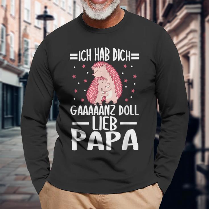 Father Father's Day Children's Ich Hab Dich Ganz Doll Ich S Langarmshirts Geschenke für alte Männer