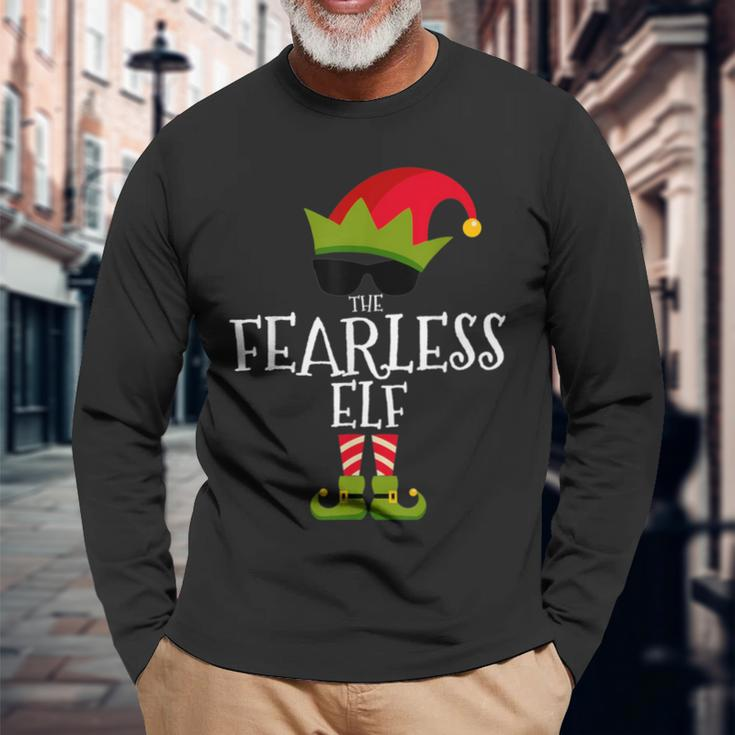 The Fearless Elf Matching Family Group Christmas Xmas Long Sleeve T-Shirt Gifts for Old Men