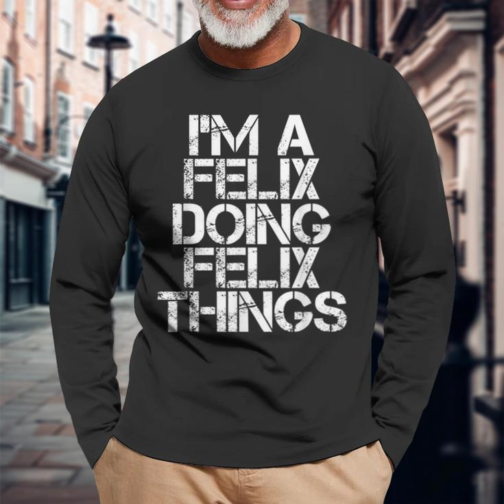Felix Surname Family Tree Birthday Reunion Idea Long Sleeve T-Shirt Gifts for Old Men
