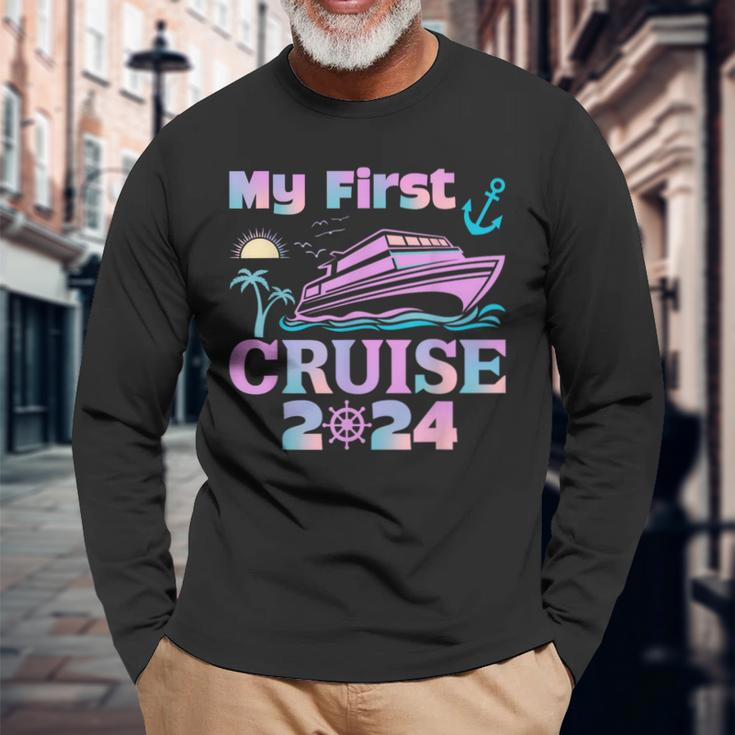 My First Cruise 2024 Matching Family Cruise Long Sleeve T-Shirt Gifts for Old Men