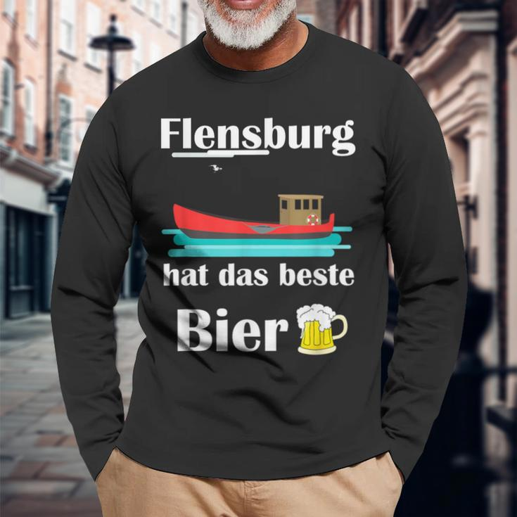 Flensburg Hat Das Beste Bier Langarmshirts Geschenke für alte Männer