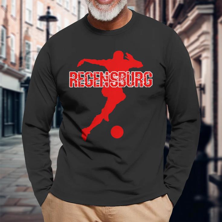 Football Kicken Club Regensburg Fan Heimat Bayern Langarmshirts Geschenke für alte Männer