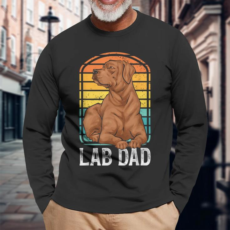 Foxred Lab Dad Fox Red Labrador Retriever Long Sleeve T-Shirt Gifts for Old Men
