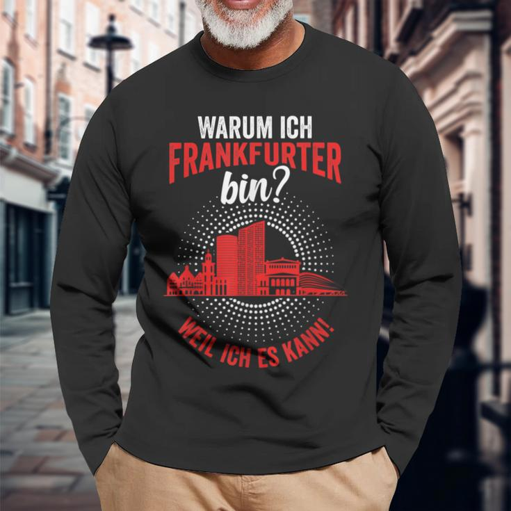 Frankfurt Skyline Bembel Frankfurt Handkäs Langarmshirts Geschenke für alte Männer
