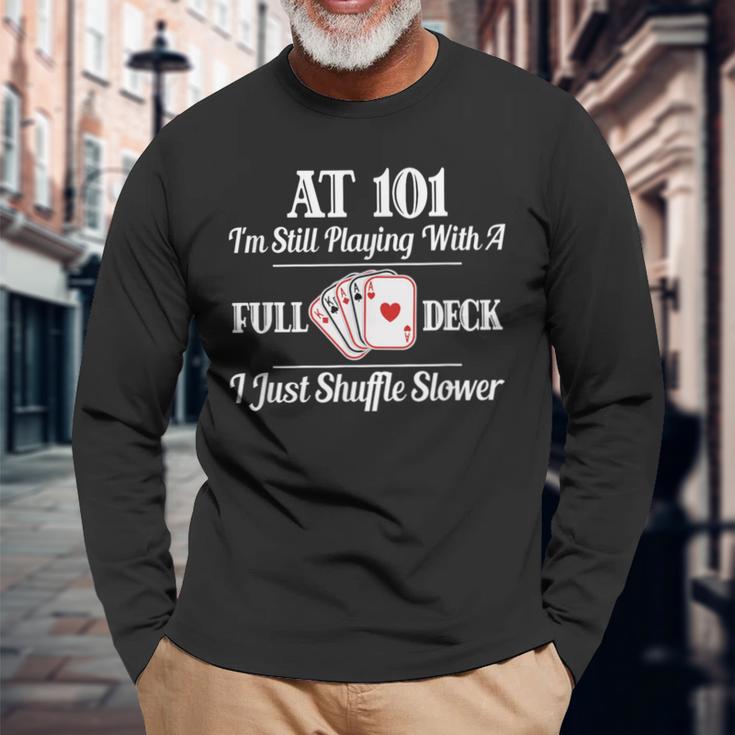 101St Birthday101 Year Old Cards Long Sleeve T-Shirt Gifts for Old Men