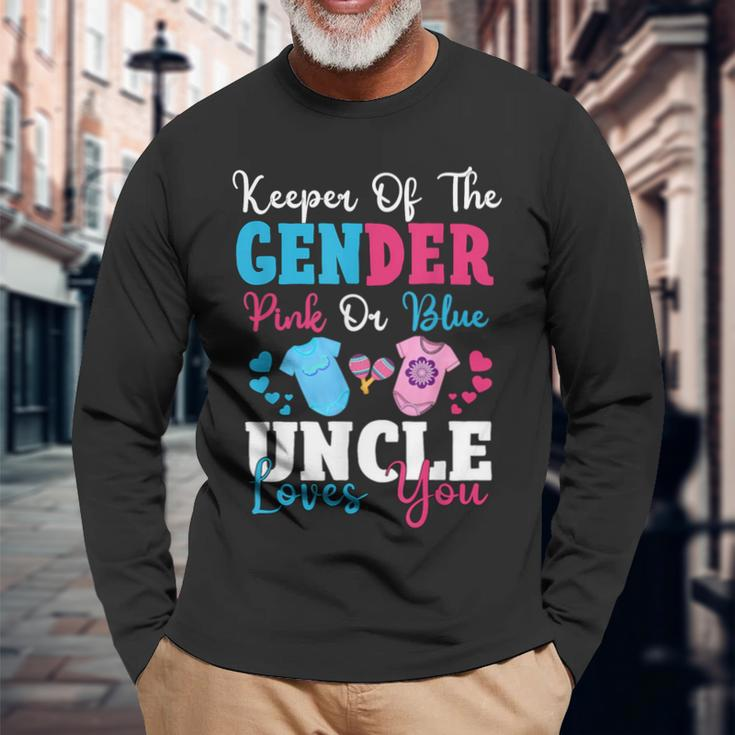 Baby Shower Uncle Mexican Gender Reveal Cinco De Mayo Long Sleeve T-Shirt Gifts for Old Men