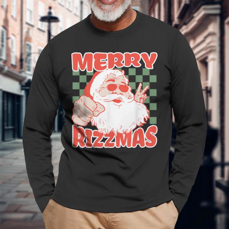 Christmas Rizz Meme Merry Rizzmas For Trendy Kid Long Sleeve T-Shirt ...