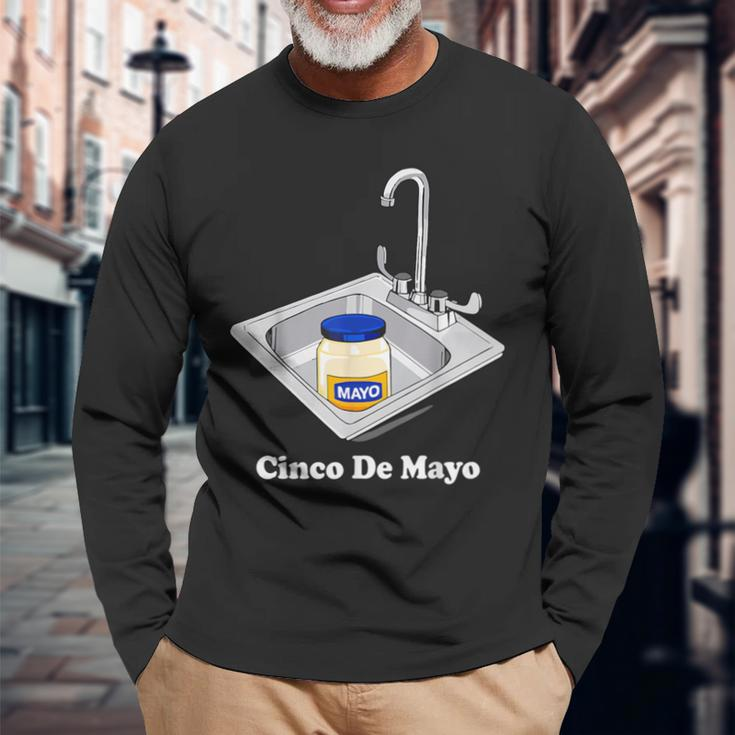 Cinco De Mayo Sinko Mexican Sink Mayonnaise 5Th May Long Sleeve T-Shirt Gifts for Old Men