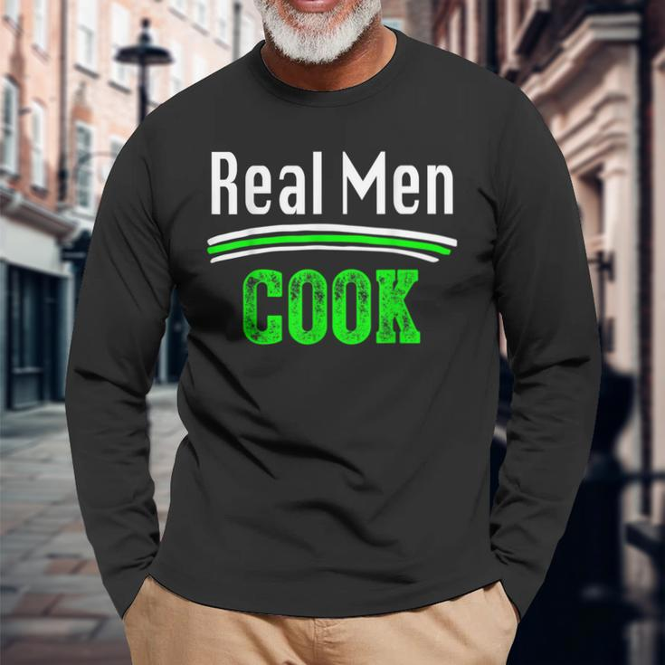 Cooking Real Cook For There Wives Long Sleeve T-Shirt Gifts for Old Men