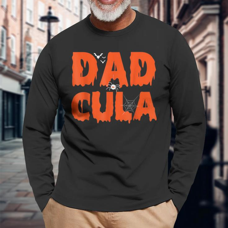 Dadcula Halloween Dad Costume Momster Family Matching Long Sleeve T-Shirt Gifts for Old Men