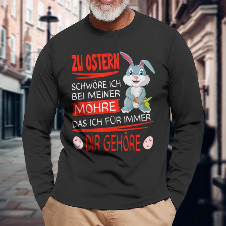 With Easter Bunny Zu Ostern Das Ich Für Immer Dir Gehörre Langarmshirts Geschenke für alte Männer