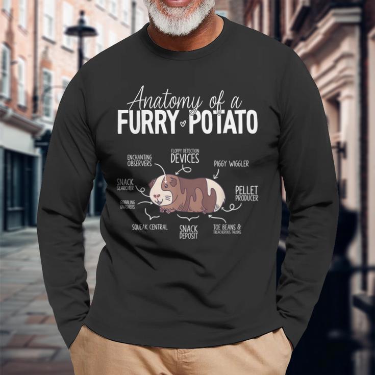 Guinea Pig Anatomy Guinea Pig Lover Guinea Pig Long Sleeve T-Shirt Gifts for Old Men