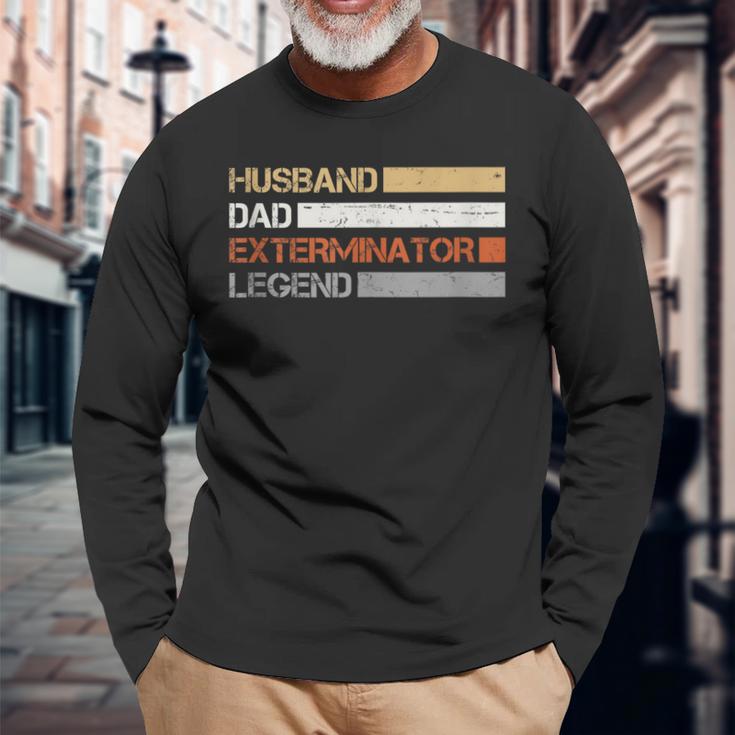 Husband Dad Exterminator Accessories Joke Long Sleeve T-Shirt Gifts for Old Men