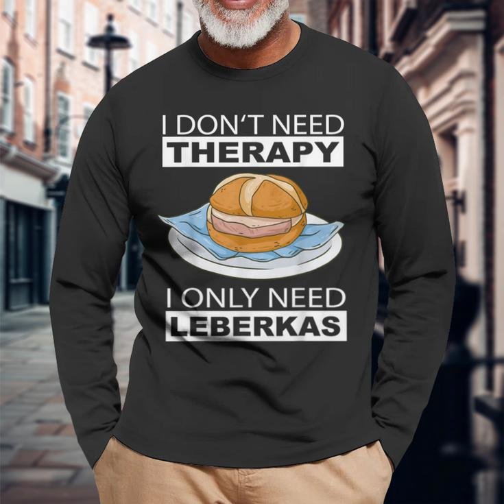 Leberkas Fleischkas Liver Cheese Liver Cheese Slogan Langarmshirts Geschenke für alte Männer