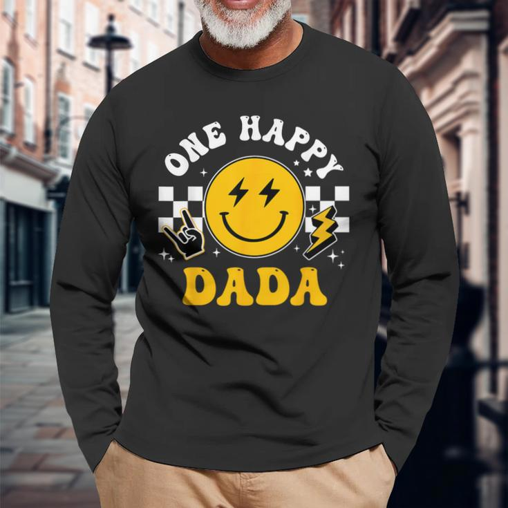 One Happy Dude Dada 1St Birthday Family Matching Long Sleeve T-Shirt Gifts for Old Men
